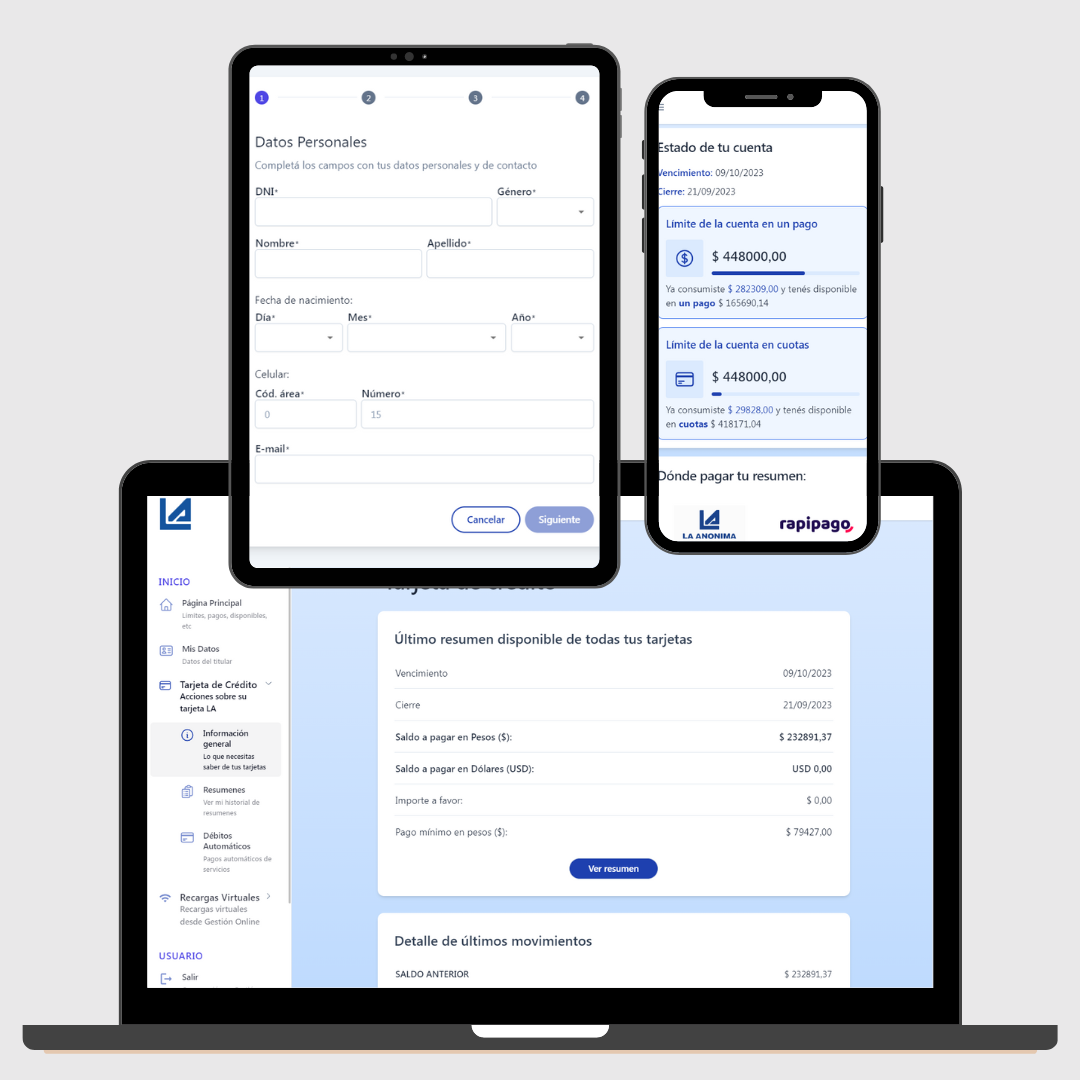 Gestión Online, proyecto de La Anónima